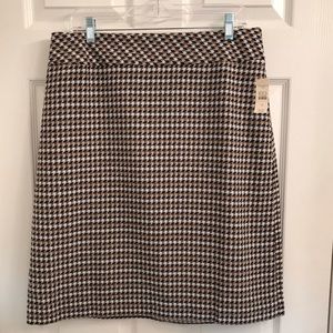 TALBOTS Outlet Skirt Tweed Houndstooth Size 12 NWT